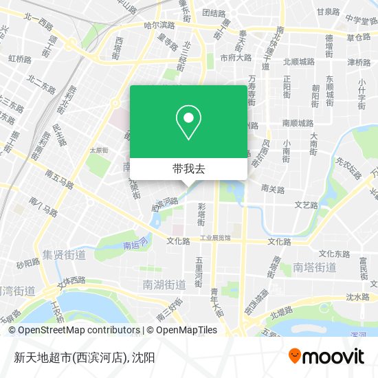 新天地超市(西滨河店)地图