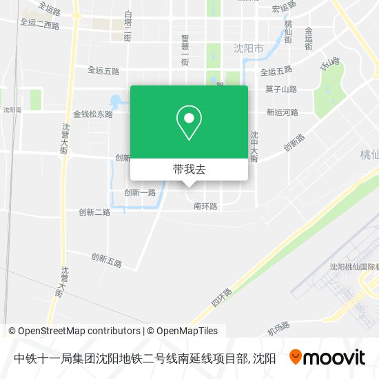 中铁十一局集团沈阳地铁二号线南延线项目部地图