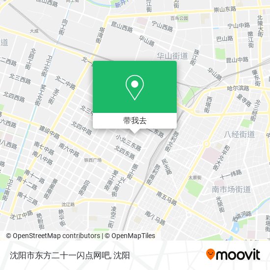 沈阳市东方二十一闪点网吧地图