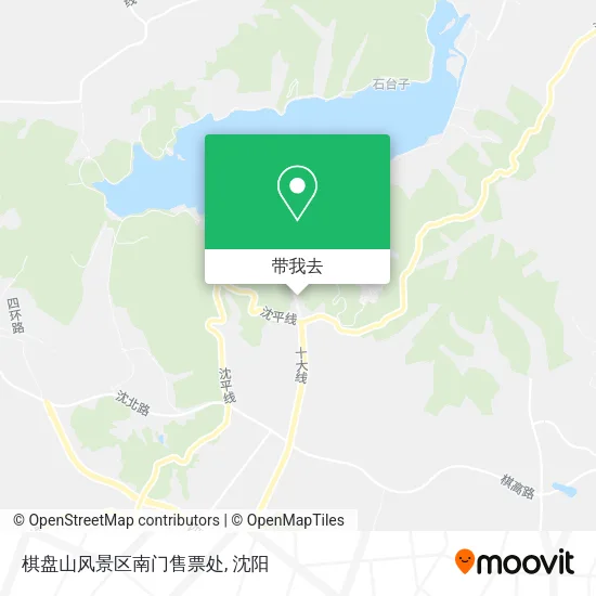 棋盘山风景区南门售票处地图