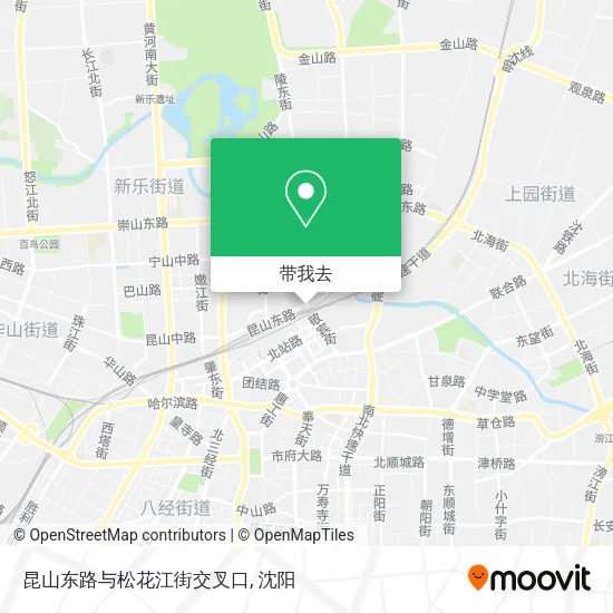 昆山东路与松花江街交叉口地图