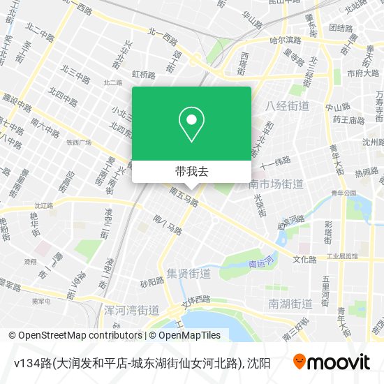 v134路(大润发和平店-城东湖街仙女河北路)地图