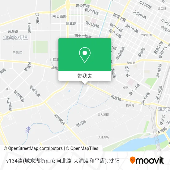 v134路(城东湖街仙女河北路-大润发和平店)地图