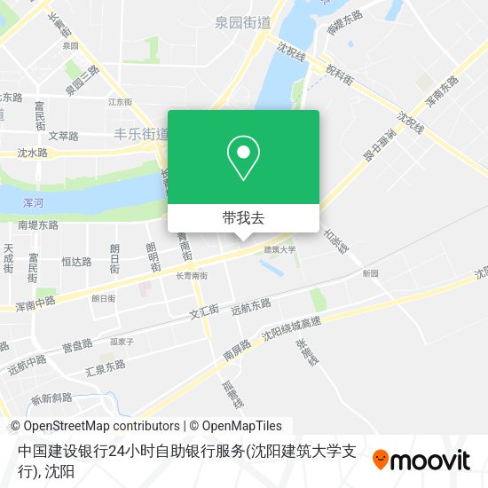 中国建设银行24小时自助银行服务(沈阳建筑大学支行)地图