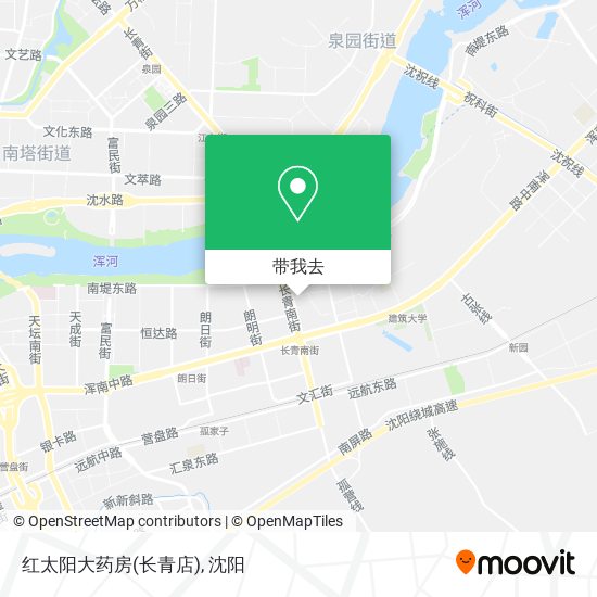 红太阳大药房(长青店)地图