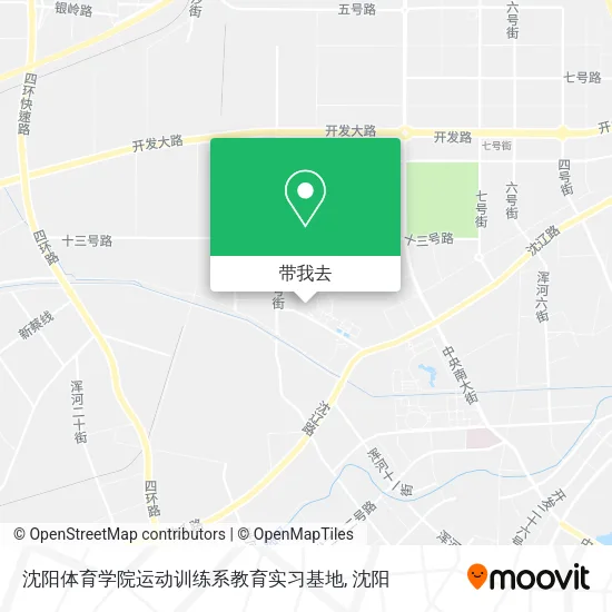 沈阳体育学院运动训练系教育实习基地地图