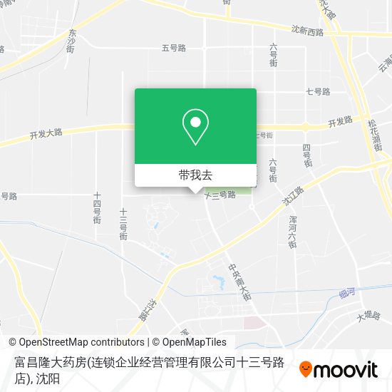 富昌隆大药房(连锁企业经营管理有限公司十三号路店)地图
