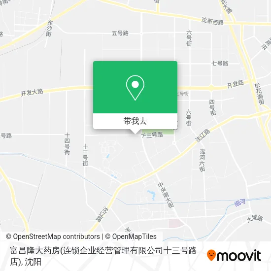 富昌隆大药房(连锁企业经营管理有限公司十三号路店)地图