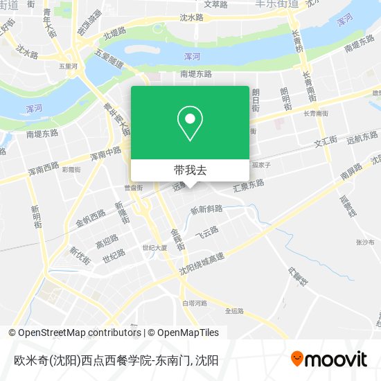 欧米奇(沈阳)西点西餐学院-东南门地图