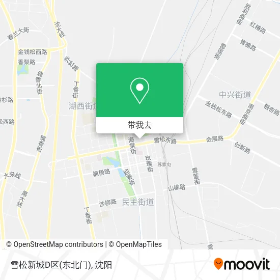 雪松新城D区(东北门)地图