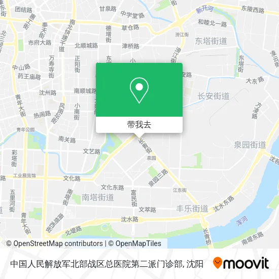 中国人民解放军北部战区总医院第二派门诊部地图