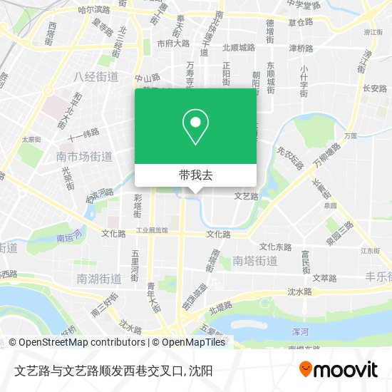 文艺路与文艺路顺发西巷交叉口地图