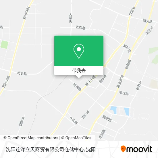 沈阳连洋立天商贸有限公司仓储中心地图