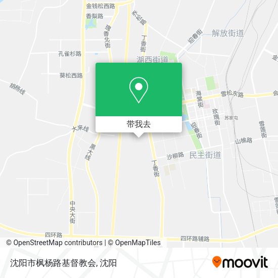 沈阳市枫杨路基督教会地图