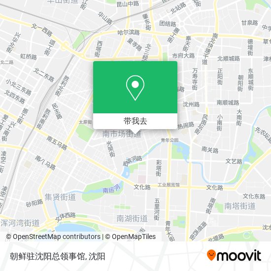 朝鲜驻沈阳总领事馆地图