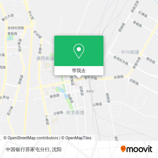 中国银行苏家屯分行地图