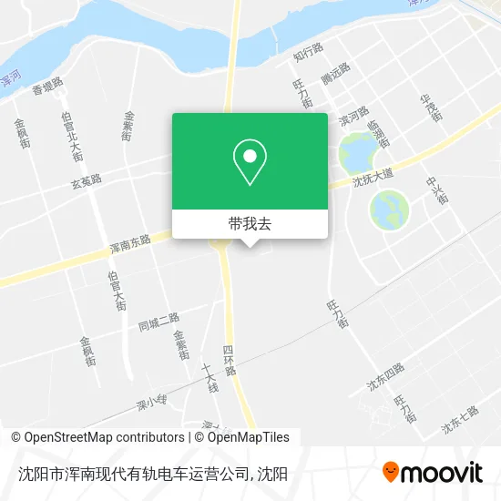 沈阳市浑南现代有轨电车运营公司地图