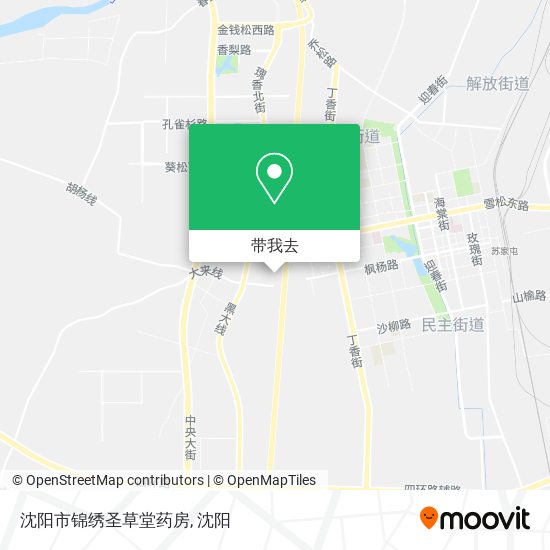沈阳市锦绣圣草堂药房地图
