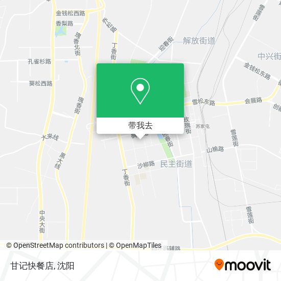 甘记快餐店地图