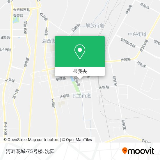 河畔花城-75号楼地图