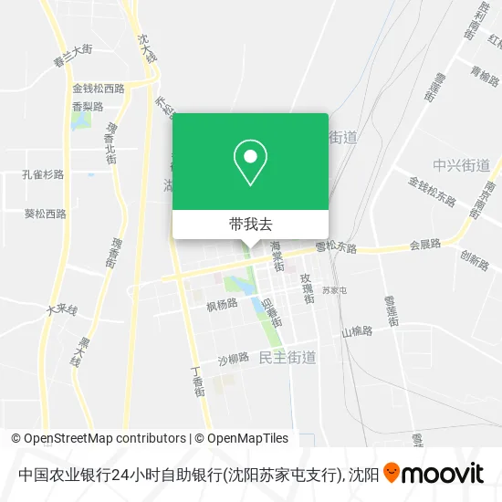 中国农业银行24小时自助银行(沈阳苏家屯支行)地图