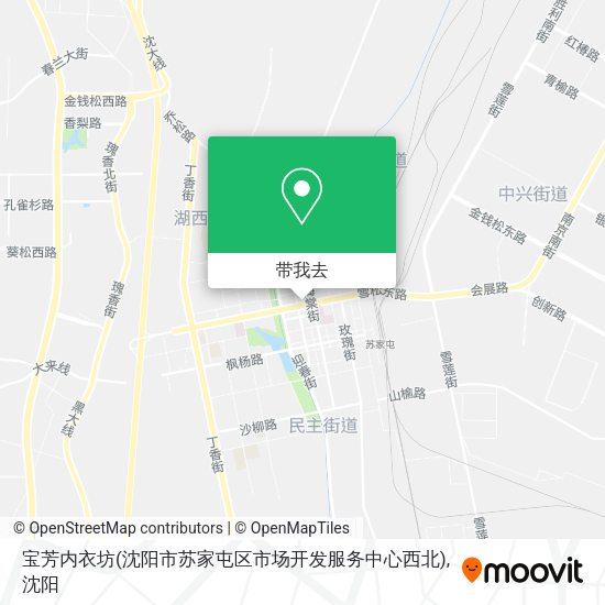 宝芳内衣坊(沈阳市苏家屯区市场开发服务中心西北)地图