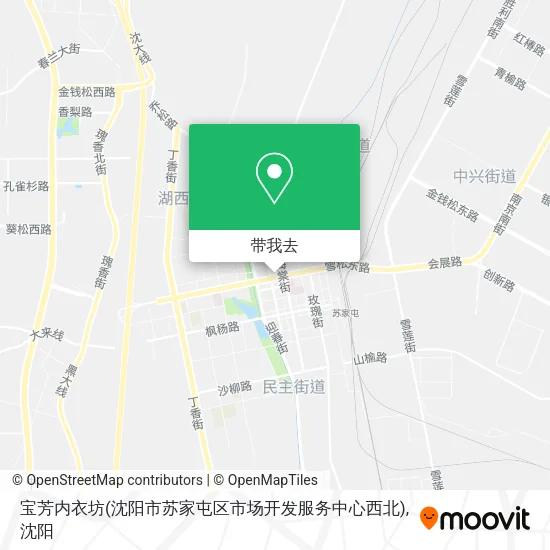 宝芳内衣坊(沈阳市苏家屯区市场开发服务中心西北)地图