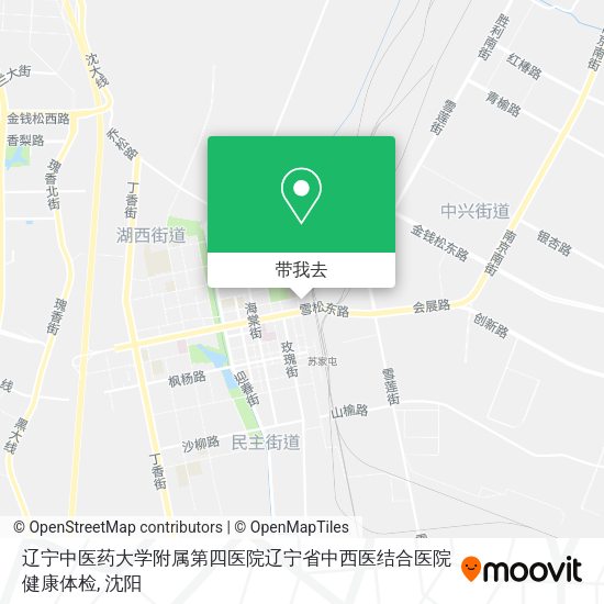 辽宁中医药大学附属第四医院辽宁省中西医结合医院健康体检地图
