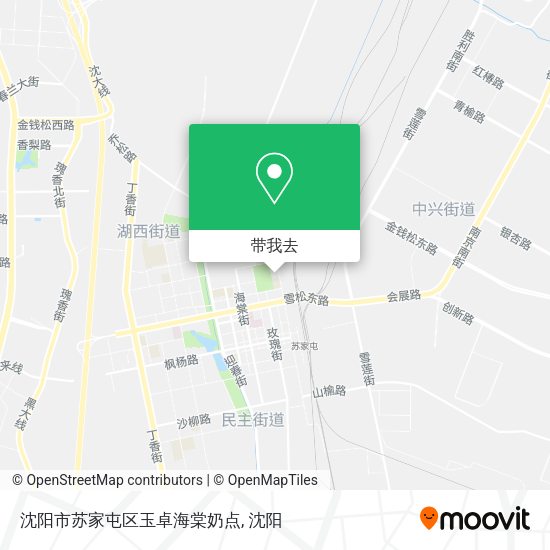 沈阳市苏家屯区玉卓海棠奶点地图