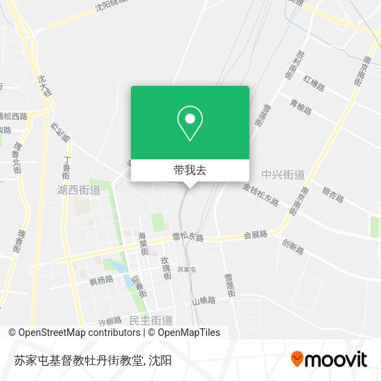 苏家屯基督教牡丹街教堂地图