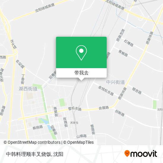 中韩料理顺丰叉烧饭地图