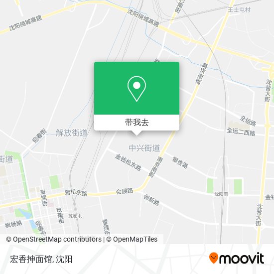宏香抻面馆地图