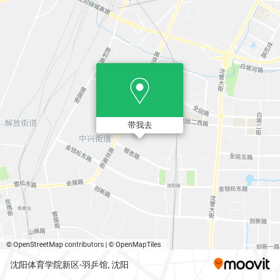 沈阳体育学院新区-羽乒馆地图