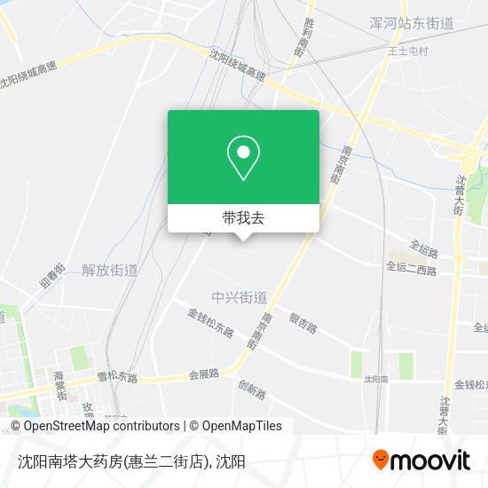 沈阳南塔大药房(惠兰二街店)地图
