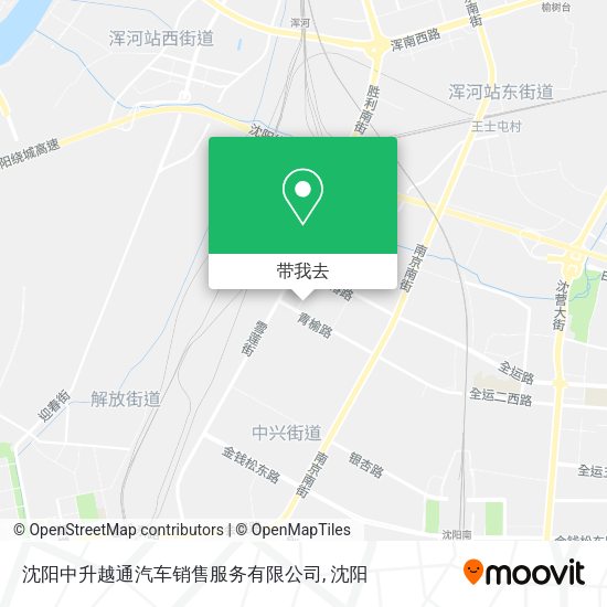 沈阳中升越通汽车销售服务有限公司地图