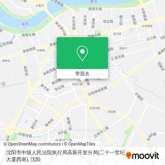 沈阳市中级人民法院执行局高新开发分局(二十一世纪大厦西南)地图