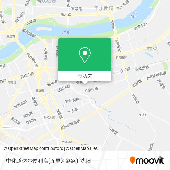 中化道达尔便利店(五里河斜路)地图