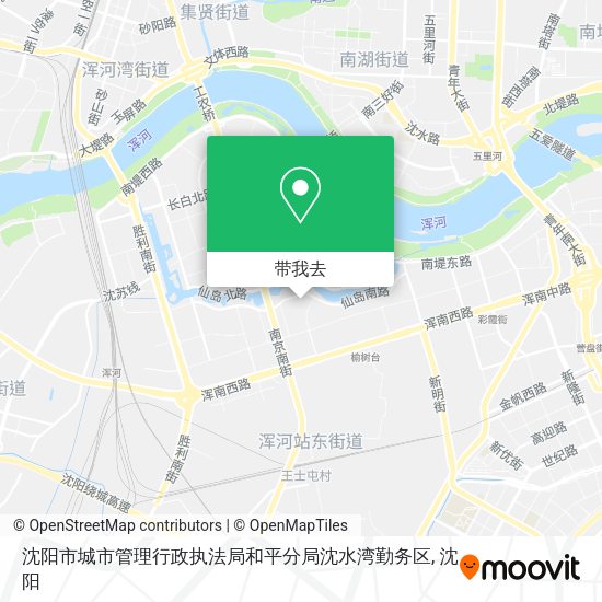 沈阳市城市管理行政执法局和平分局沈水湾勤务区地图