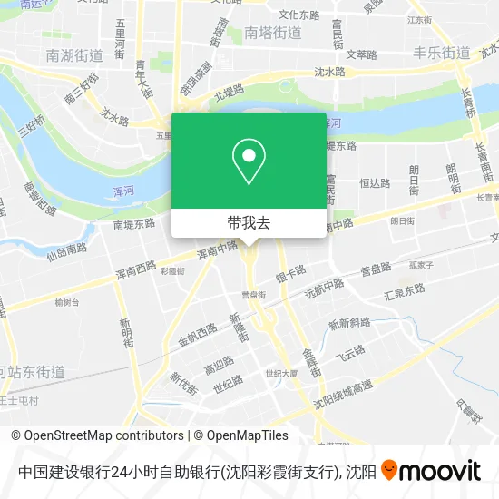 中国建设银行24小时自助银行(沈阳彩霞街支行)地图