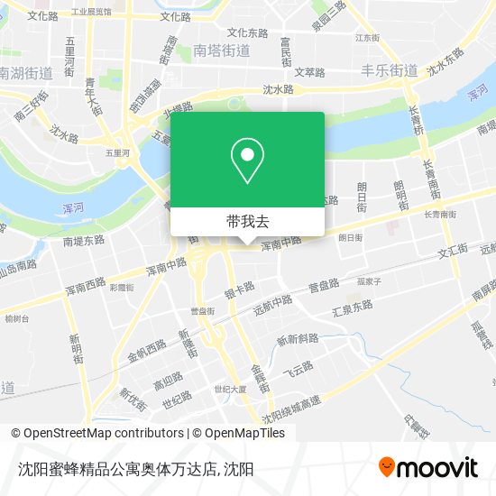 沈阳蜜蜂精品公寓奥体万达店地图
