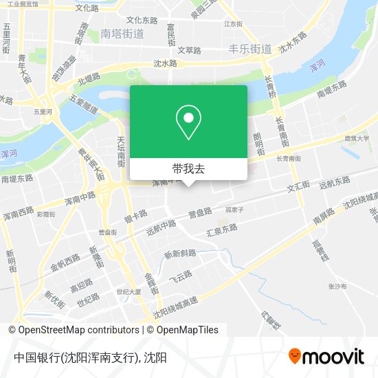 中国银行(沈阳浑南支行)地图
