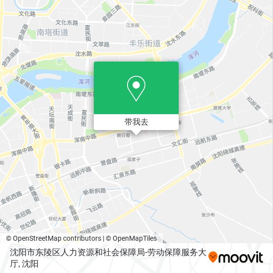 沈阳市东陵区人力资源和社会保障局-劳动保障服务大厅地图