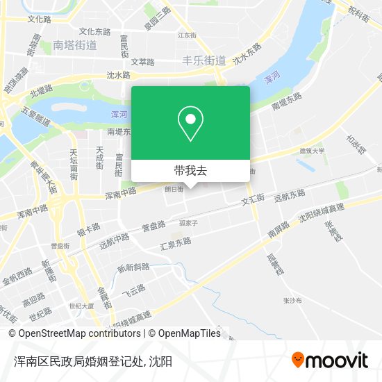 浑南区民政局婚姻登记处地图