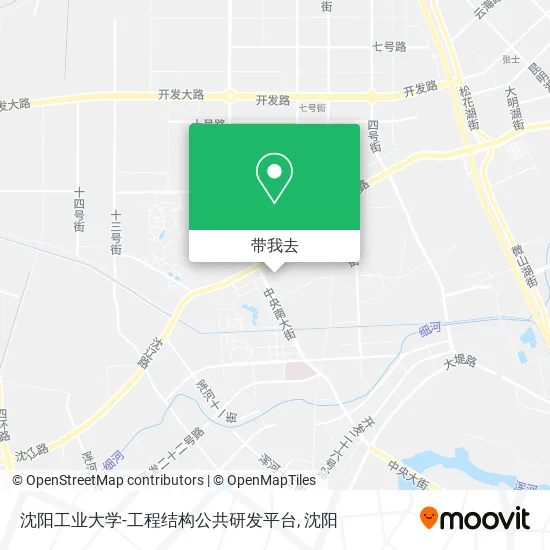 沈阳工业大学-工程结构公共研发平台地图