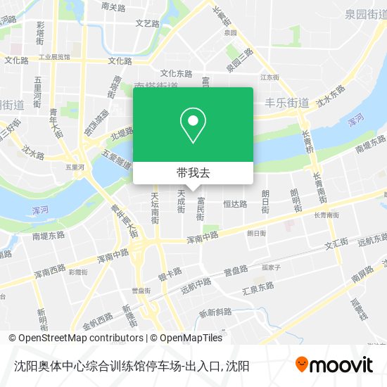 沈阳奥体中心综合训练馆停车场-出入口地图