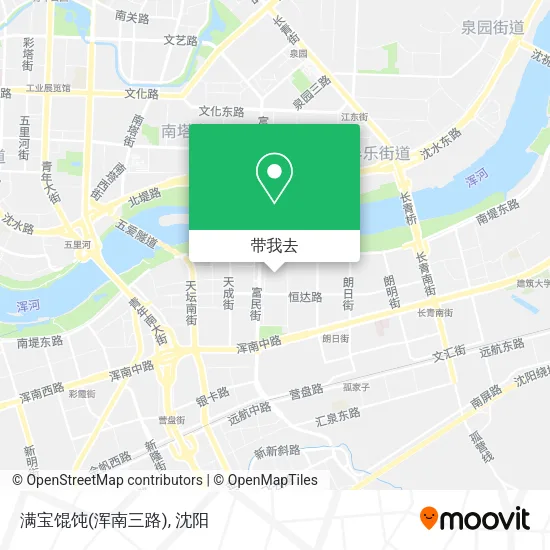 满宝馄饨(浑南三路)地图