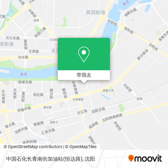 中国石化长青南街加油站(恒达路)地图