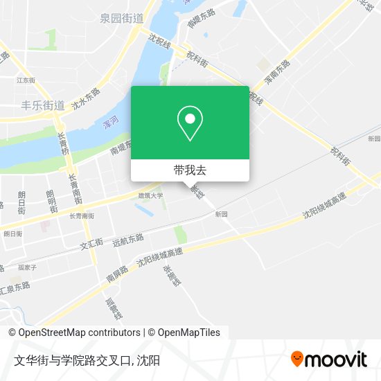 文华街与学院路交叉口地图