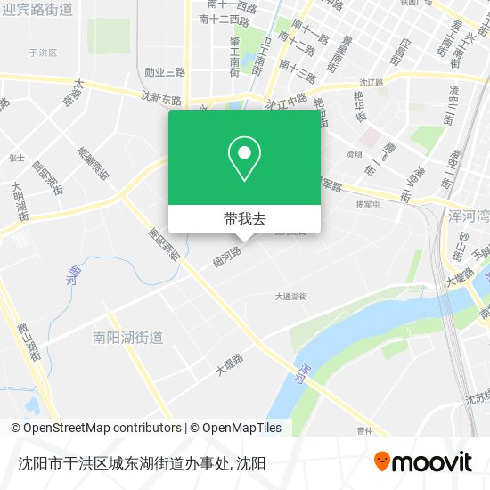 沈阳市于洪区城东湖街道办事处地图