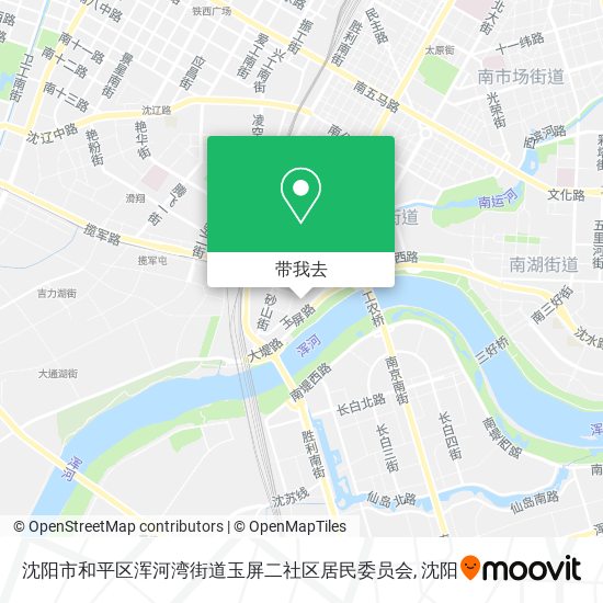 沈阳市和平区浑河湾街道玉屏二社区居民委员会地图